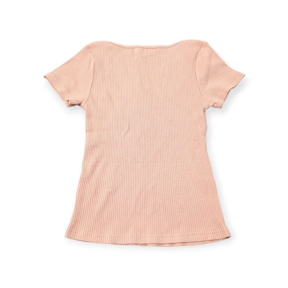 Cloud Ten Ribbed Baby Tee Pink Size Small E - Picture 4 of 6